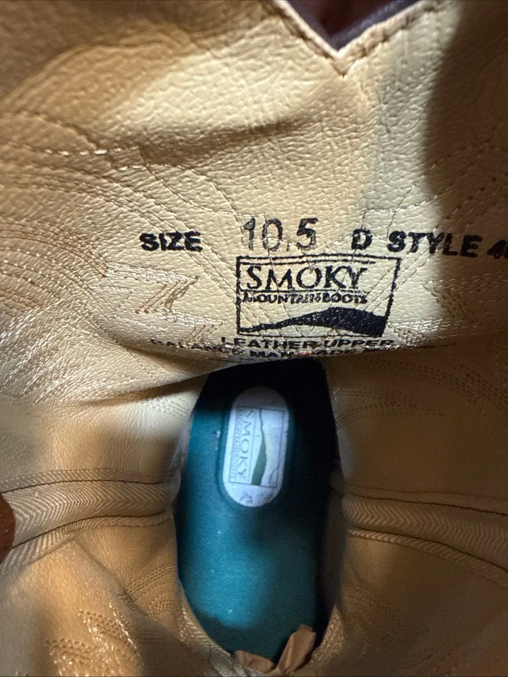 Smoky Mountain Boots Men’s Boonville Square Toe Leather Sz 10.5 Western Boots